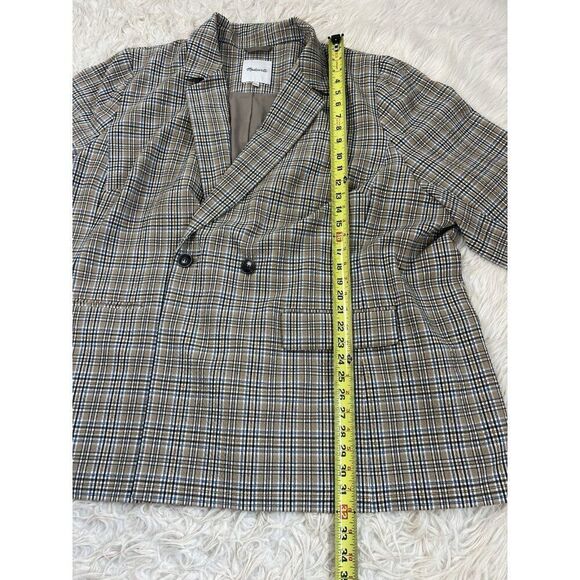 Madewell Caldwell Double-Breasted Blazer in Miltmore Plaid Women's Plus Size 4x - Picture 4 of 10